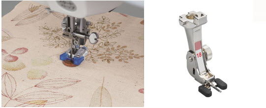 Pied presseur pour boutons