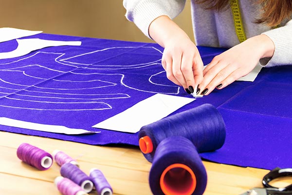 Utilisation d'un patron en couture