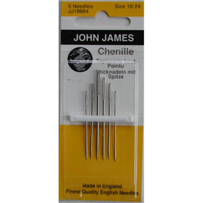 Aiguilles (6) chenille 18/24 John James Aiguilles (6) chenille 18/24 John James