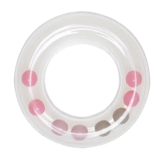 Anneau pour hochet 63mm à billes roses Anneau pour hochet 63mm à billes roses