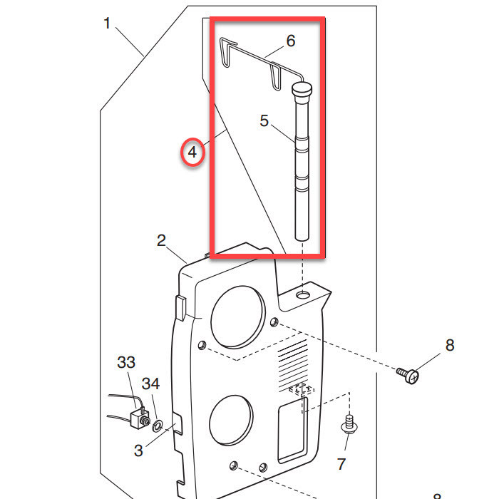 Antenne guide-fil Janome/Elna Antenne guide-fil Janome/Elna