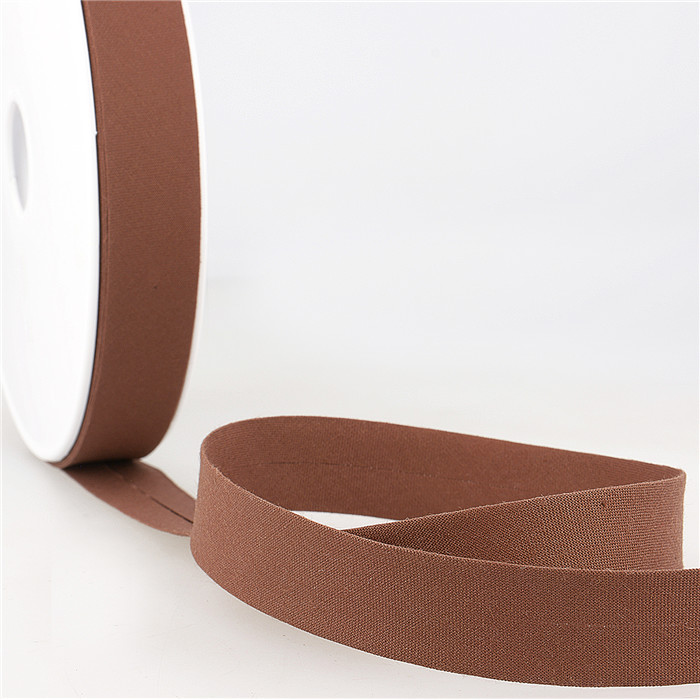 Biais étroit 20mm brun foncé au mètre Biais étroit 20mm brun foncé au mètre