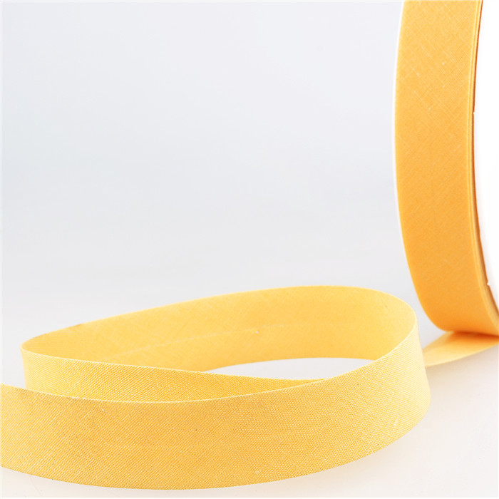Biais étroit 20mm jaune soleil au mètre Biais étroit 20mm jaune soleil au mètre