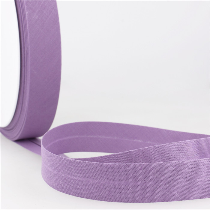 Biais étroit 20mm mauve au mètre Biais étroit 20mm mauve au mètre