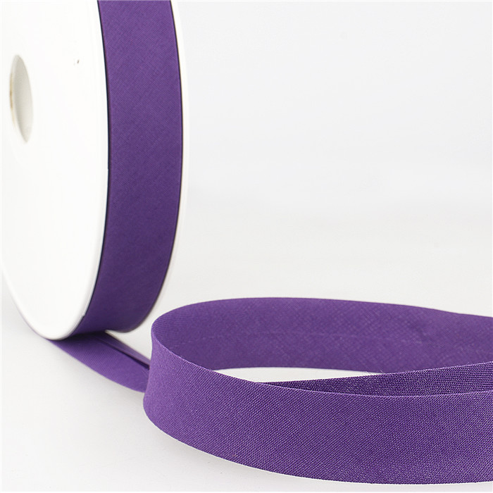 Biais étroit 20mm violet foncé au mètre Biais étroit 20mm violet foncé au mètre