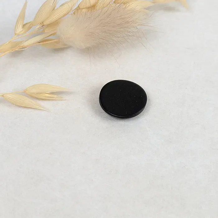 Bouton courbe noir 18mm Bouton courbe noir 18mm