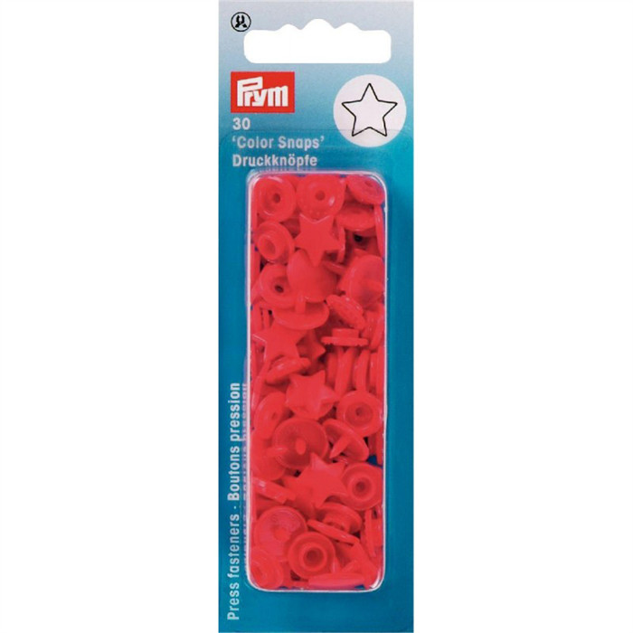 Bouton pression 12.4mm étoile rouge Bouton pression 12.4mm étoile rouge