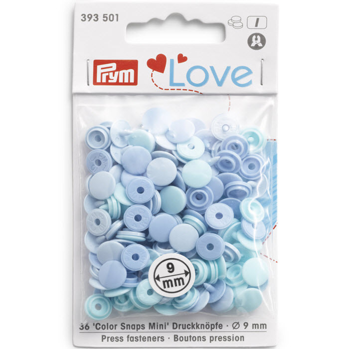 Bouton pression 9mm tons bleus Prym Bouton pression 9mm tons bleus Prym