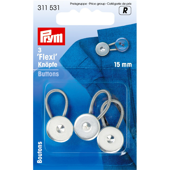 Boutons Flexi 15mm avec boucle Prym Boutons Flexi 15mm avec boucle Prym