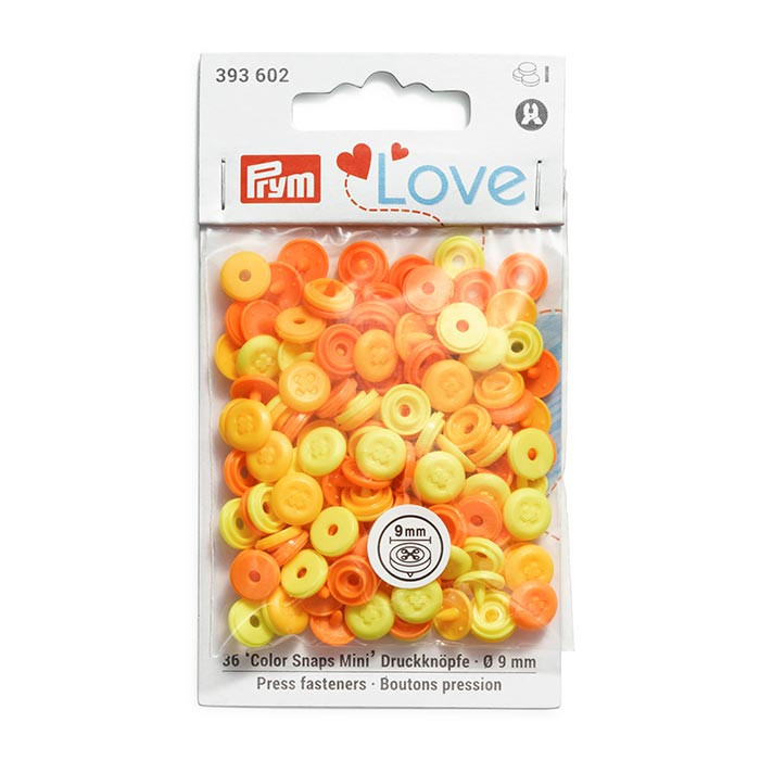 Boutons pression Color Snaps Mini Jaune Prym Boutons pression Color Snaps Mini Jaune Prym