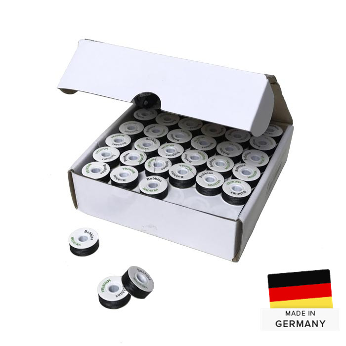 Canette MADEIRA pré-bobinée WH144 noir Canette MADEIRA pré-bobinée WH144 noir