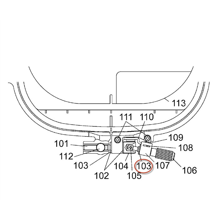 Circlips maintien vis cadre à broder Circlips maintien vis cadre à broder