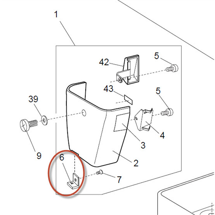 Coupe-fil latéral gauche Coupe-fil latéral gauche