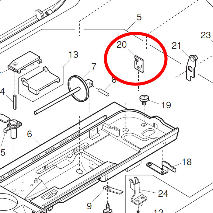 Coupe-fil supérieur (bobinoir) Coupe-fil supérieur (bobinoir)
