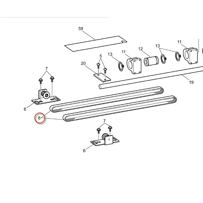 Courroie axe X (inférieur) PR Courroie axe X (inférieur) PR