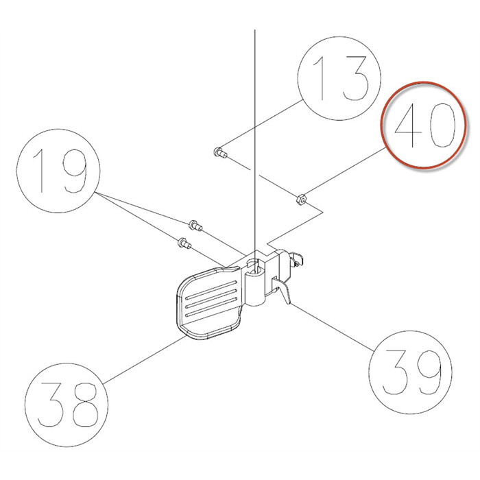 Ecrou enfileur d'aiguille M2xT=1.6 Ecrou enfileur d'aiguille M2xT=1.6