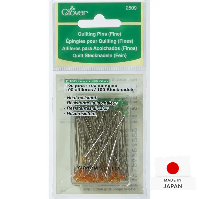 Epingles (100) pour quilting fines Clover Epingles (100) pour quilting fines Clover