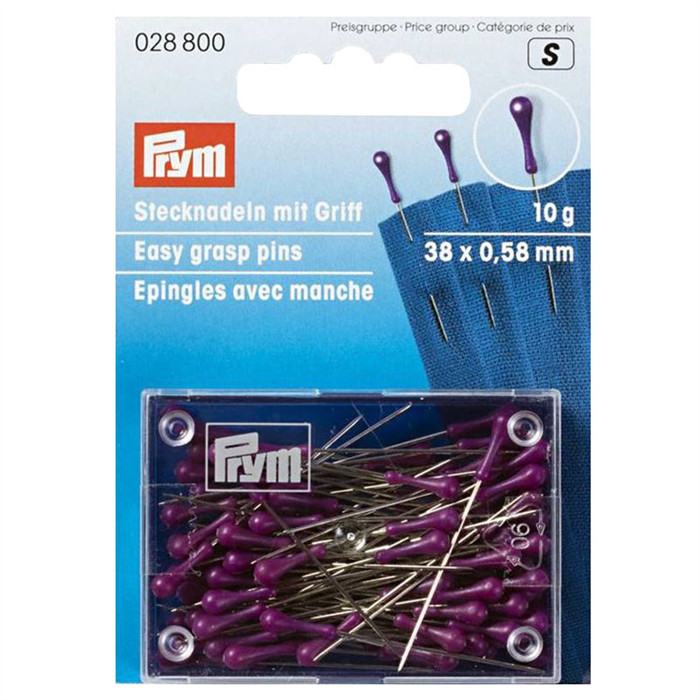 Epingles (10g) avec manche violet Prym Epingles (10g) avec manche violet Prym