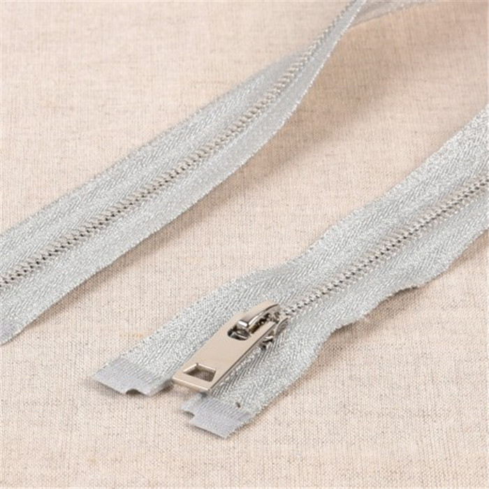 Fermeture à glissière brillante séparable 50 cm Argent Fermeture à glissière brillante séparable 50 cm Argent