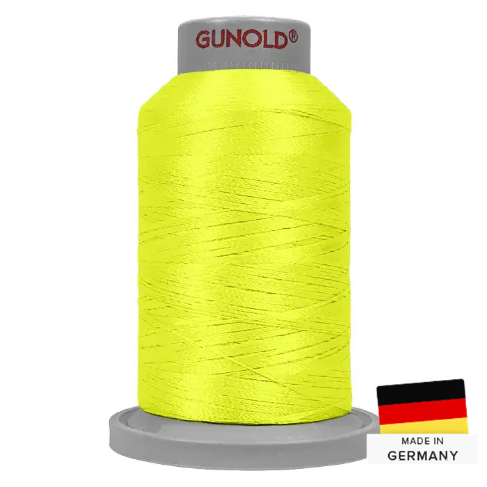 Fil à broder 1000m Poly 40 Jaune fluo 61901 Fil à broder 1000m Poly 40 Jaune fluo 61901