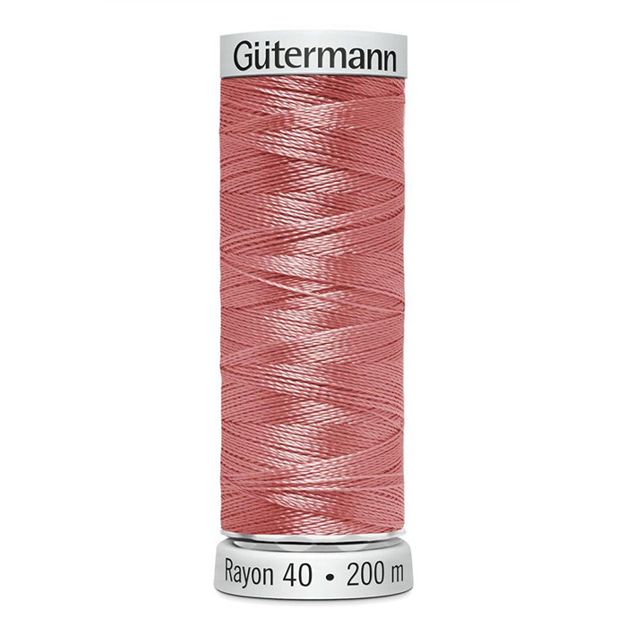 Fil à broder Gutermann Rayon 40 200m 1016 Viscose rose Fil à broder Gutermann Rayon 40 200m 1016 Viscose rose