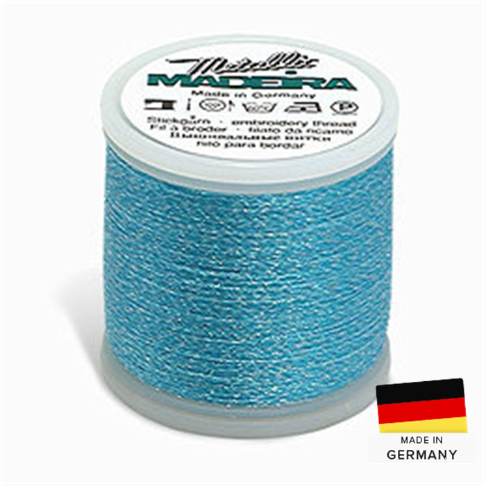 Fil à broder Madeira Metallic 301 Sky Blue Fil à broder Madeira Metallic 301 Sky Blue