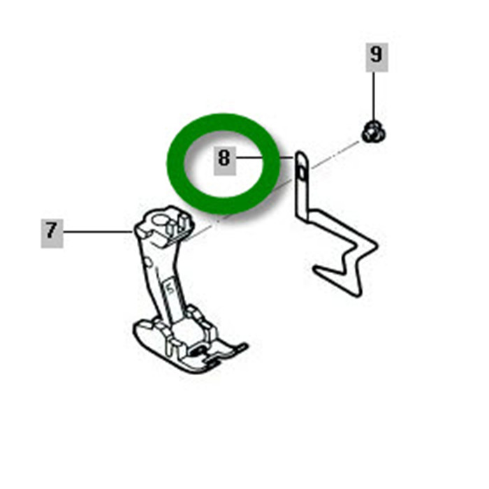 Guide pied 5 ourlet invisible Guide pied 5 ourlet invisible