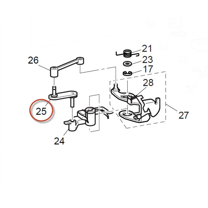Lien guide fil metal enfileur Brother Lien guide fil metal enfileur Brother