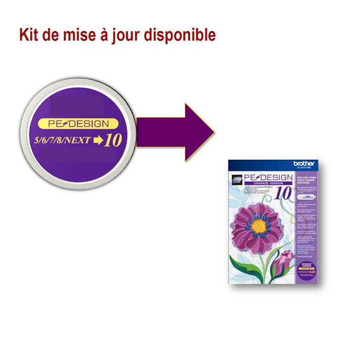 Mise à jour logiciel broderie Pe-Design V5,6,7,8,9 vers V10 Mise à jour logiciel broderie Pe-Design V5,6,7,8,9 vers V10