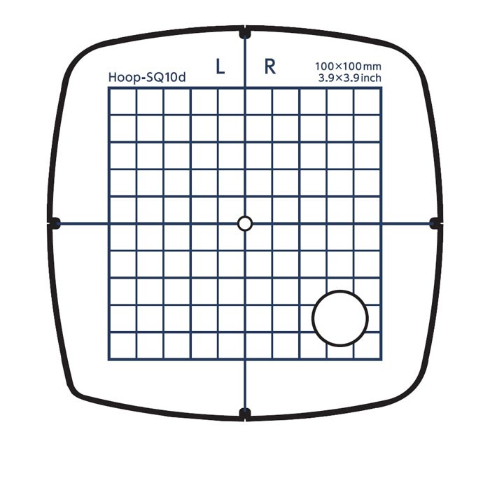 Patron cadre à broder 100x100mm "SQ10d" Janome Patron cadre à broder 100x100mm "SQ10d" Janome