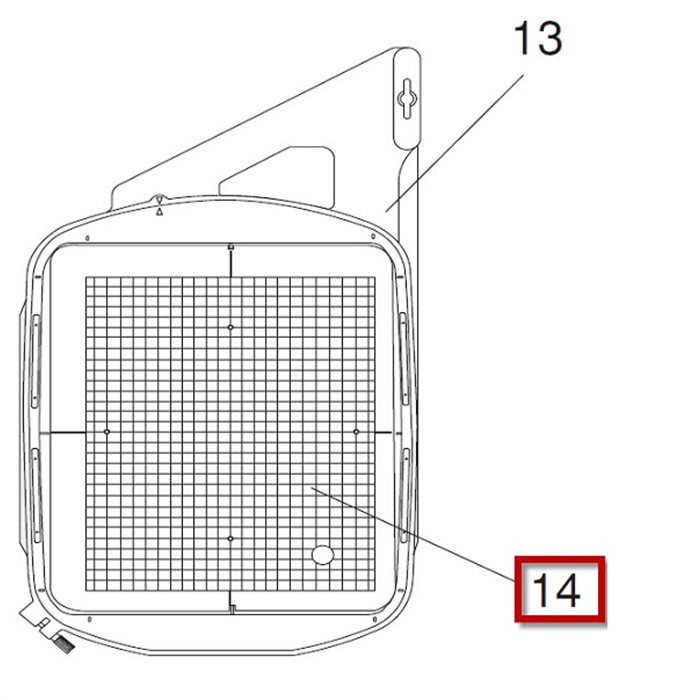 Patron cadre à broder 230x300mm "GR" Janome/Elna Patron cadre à broder 230x300mm "GR" Janome/Elna