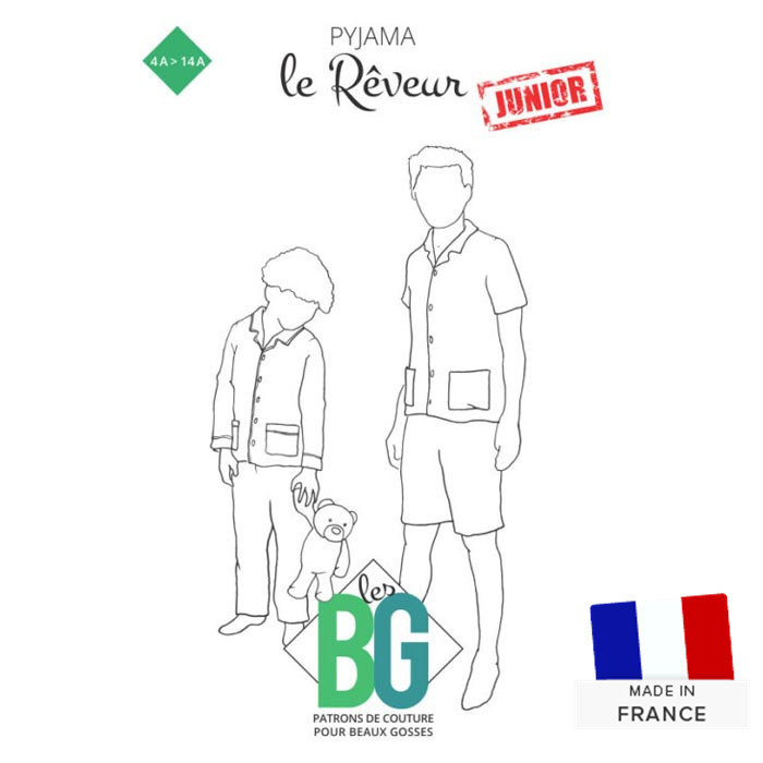 Patron couture pyjama "Le Rêveur Junior" les BG Patron couture pyjama "Le Rêveur Junior" les BG