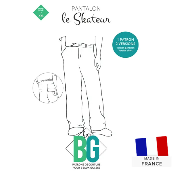 Patron Pantalon Les Beaux Gosses "Le Skateur" Patron Pantalon Les Beaux Gosses "Le Skateur"