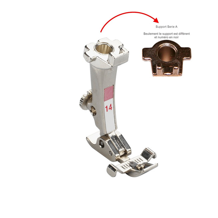 Pied 14 fermeture glissière + guide (ANCIEN) Pied 14 fermeture glissière + guide (ANCIEN)