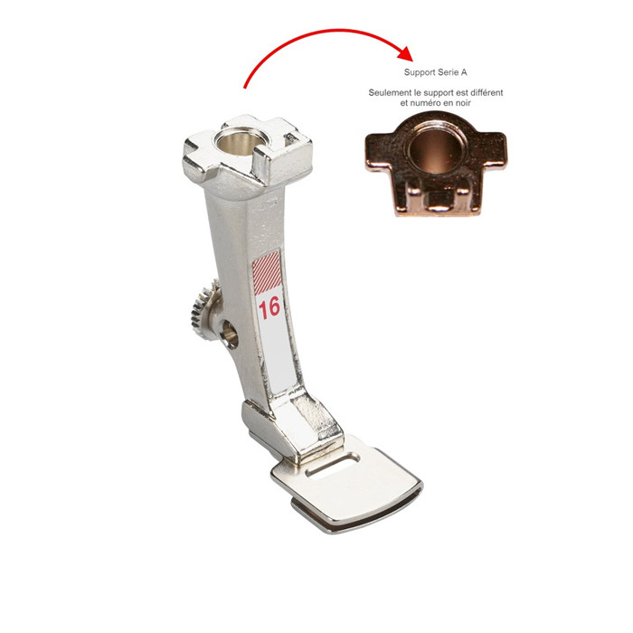 Pied 16 fronceur étroit (ANCIEN) Pied 16 fronceur étroit (ANCIEN)