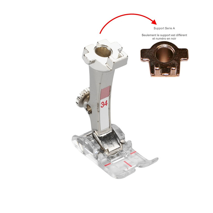 Pied 34 ZZ Zigzag, multi usage 5,5mm (ANCIEN) Pied 34 ZZ Zigzag, multi usage 5,5mm (ANCIEN)