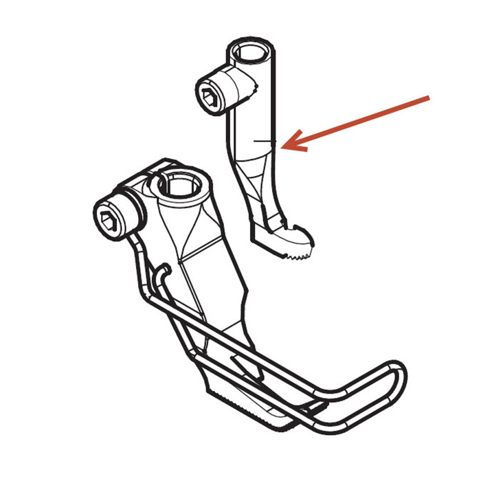 Pied intér. demi gauche E7 ADLER 267-867 Pied intér. demi gauche E7 ADLER 267-867