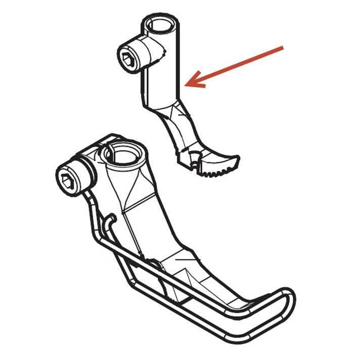 Pied intérieur demi droit ADLER 267 Pied intérieur demi droit ADLER 267