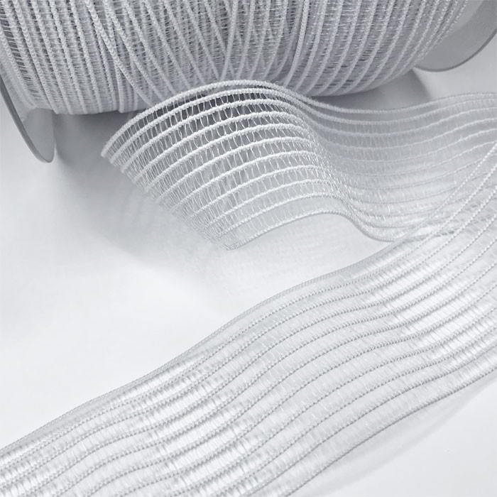 Ruban élastique fronceur 35mm blanc/m Ruban élastique fronceur 35mm blanc/m