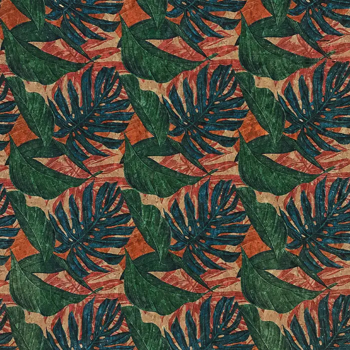 Tissu liège "Palmier" Corcoon par 50cm Tissu liège "Palmier" Corcoon par 50cm