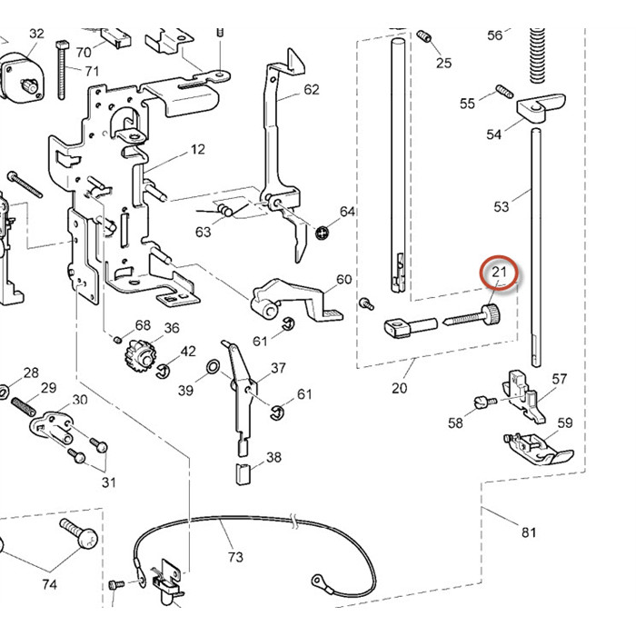 Vis pince aiguille Brother Série CS, FS, KD Vis pince aiguille Brother Série CS, FS, KD