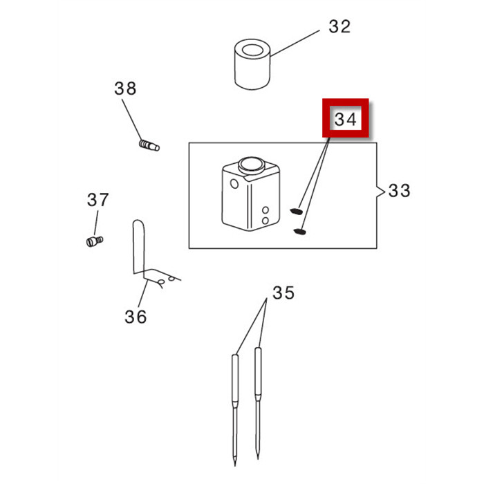 Vis pince aiguille courte Vis pince aiguille courte