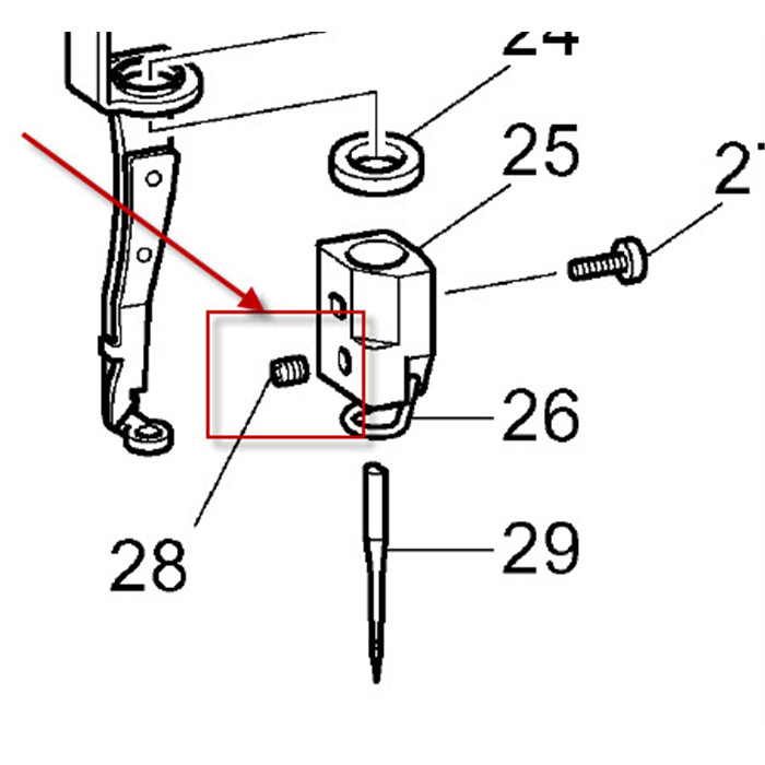 Vis pince aiguille (fixation) M3X4 Vis pince aiguille (fixation) M3X4